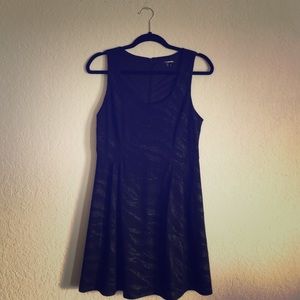 Black & Gold Skater Dress by My Michelle