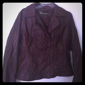 Guess leather like, moto style jacket