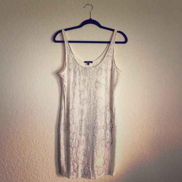 Cream & Taupe Snakeskin Tunic/Mini by Express