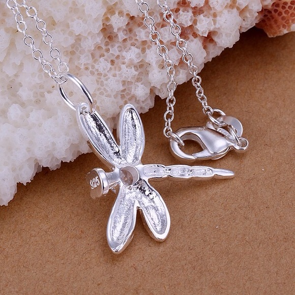 Dragonfly made of 925 sterling silver pendant. - Picture 2 of 2