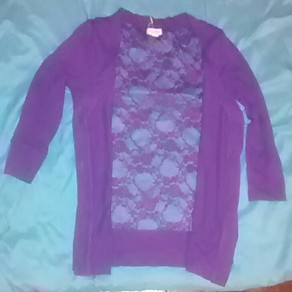 Zenana button down lace cardigan - Picture 3 of 4