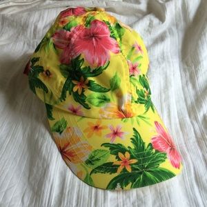 Vintage 90s Hawaiian Floral Baseball Cap