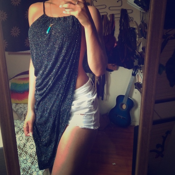 - Tops - Open side sparkle blouse