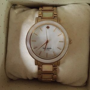 LARGE MOTHER OF PEARL GOLD GRAMERCY BY KATE SPADE!