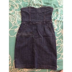 Denim mini dress 🍒