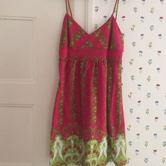 Glam pink and green dress