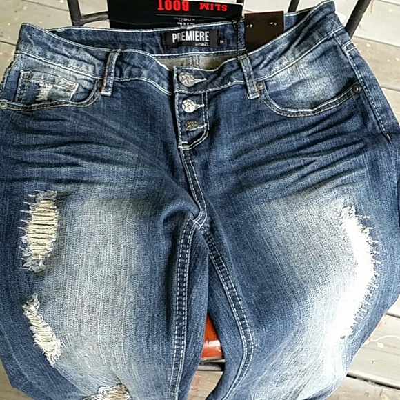 NWT Premiere by Rue 21 Distressed Jeans - Picture 2 of 4