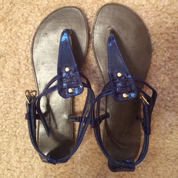 Navy blue sandals