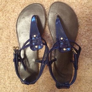 Navy blue sandals