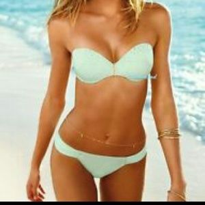 ✨Victoria secret blue bikini rhinestones