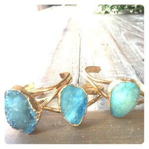 Adjustable blue stone bracelet