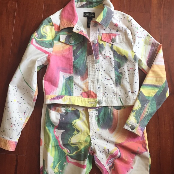 Jean jacket set pants skinny jeans pattern stretch - Picture 2 of 4