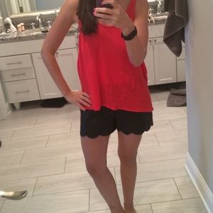 Patterson J Kincaid linen tank with button back