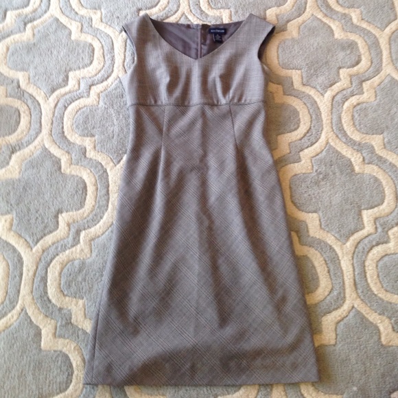 Ann Taylor plaid dress gray and blue size 2