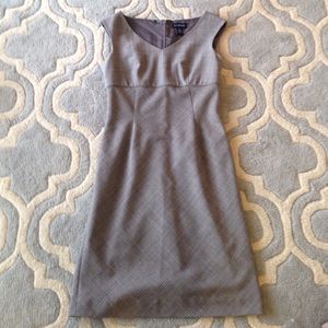 Ann Taylor plaid dress gray and blue size 2