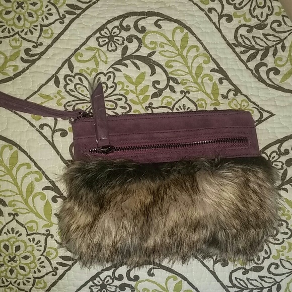 Purple Suede Clutch