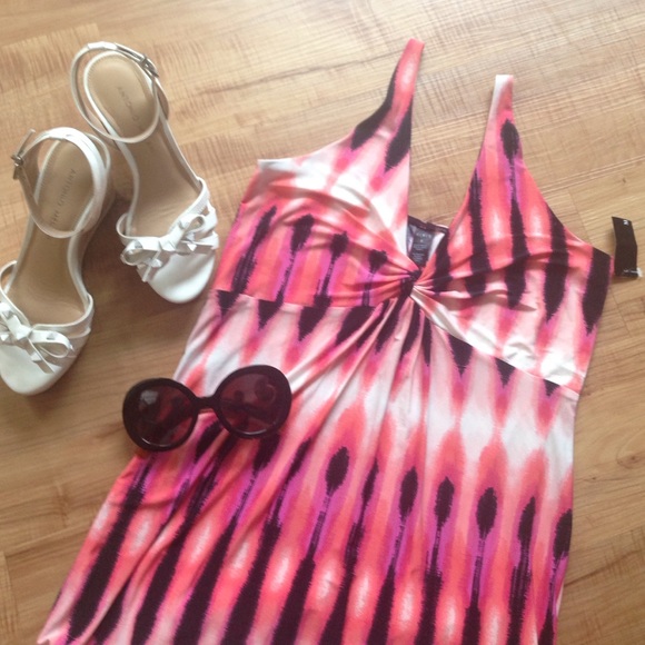 Summer Travel Printed Maxi Dress NWT Jersey - Picture 2 of 8