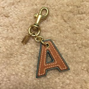 Never used Coach initial "A" key chain