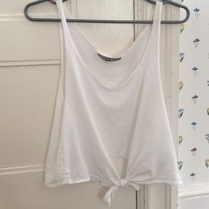 Groceries Apparel white tie up tank