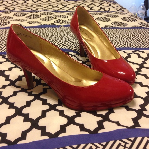 Red Leather 2.5inch heels