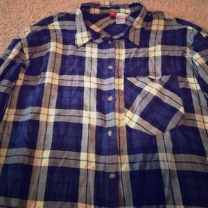 NWOT blue plaid H&M tunic