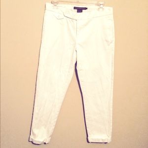 White cuffed Ralph Lauren sport pants