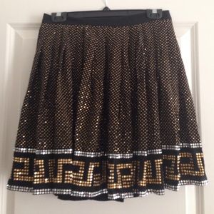 Versace for H&M pleated stud skirt
