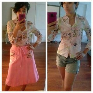 Vintage shirt, skirt set