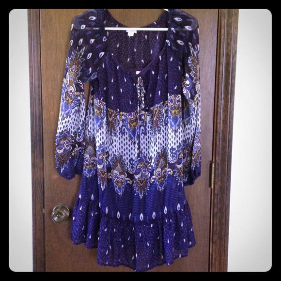 Navy boho dress size small