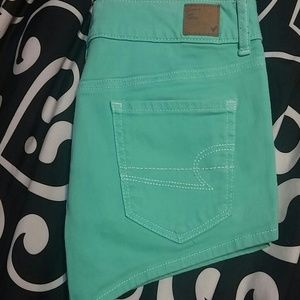 Mint colored shorts