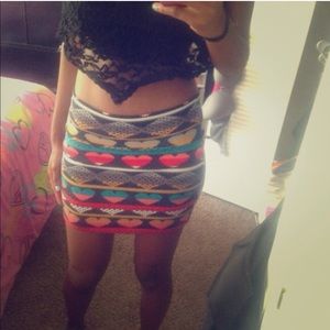 Cute Patterned Bodycon Skirt