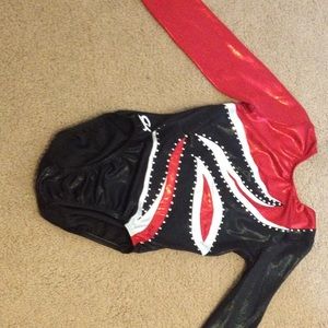 Red and black leotard