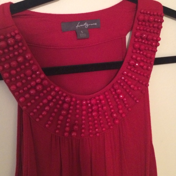 Fancy red shirt/dress - Picture 2 of 3