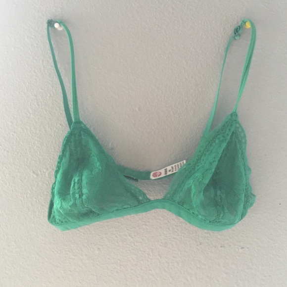 teal bralette