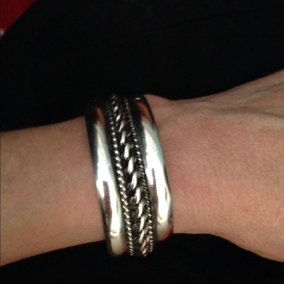 Stunning, Sterling cuff bracelet - heavy/thick