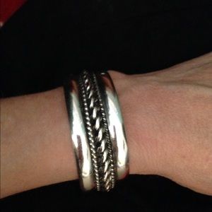 Stunning, Sterling cuff bracelet - heavy/thick