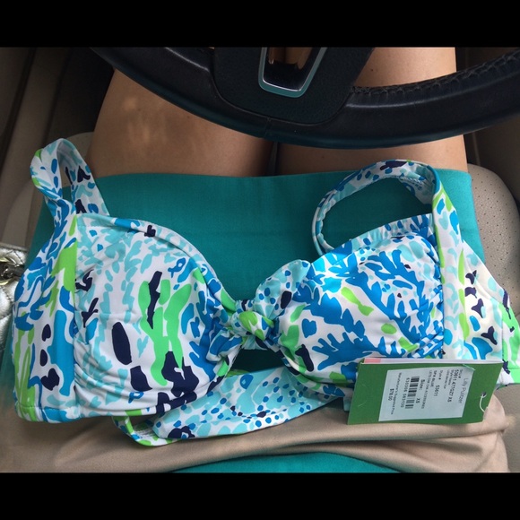 Bundled- Lilly Pulitzer bikini top Let's Cha Cha - Picture 2 of 2
