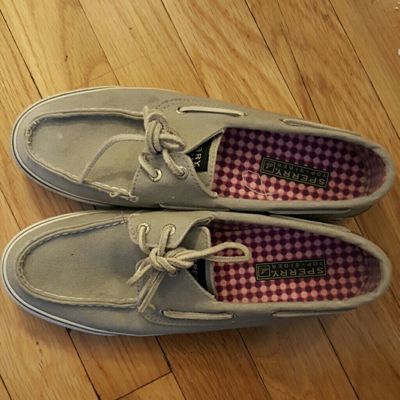 Sperry gray boat shoes