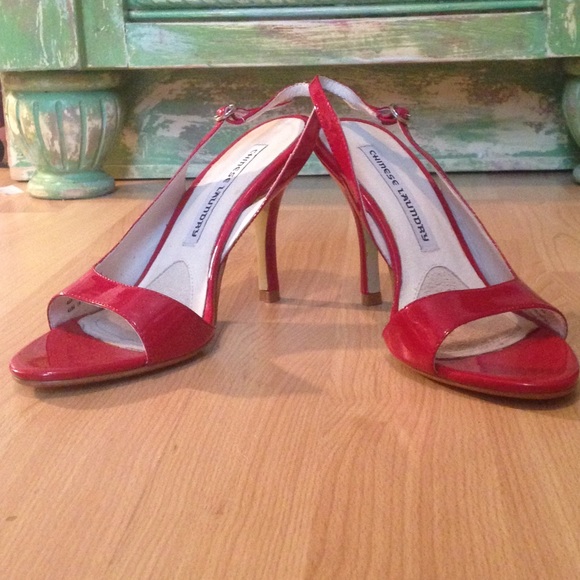 Chinese Laundry Red patent Slingback heel