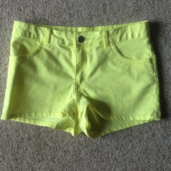 Neon yellow shorts