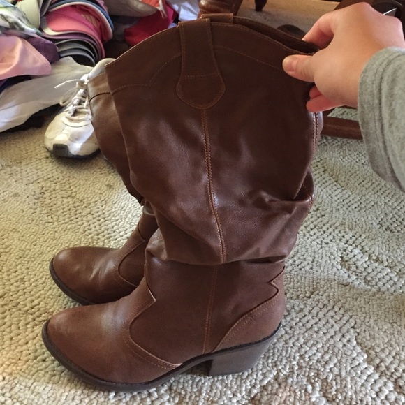 Target brand brown cowgirl boots
