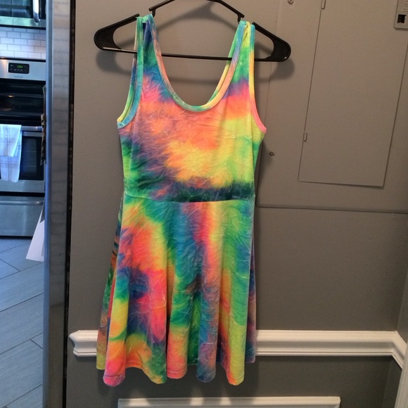 SEE YOU MONDAY CRUSHED VELVET TIEDYE DRESS