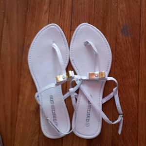 White sandals