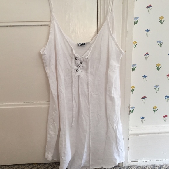 Roxy white tie up top