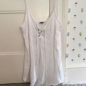 Roxy white tie up top