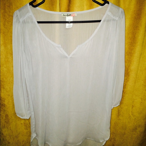 Grey sheer blouse
