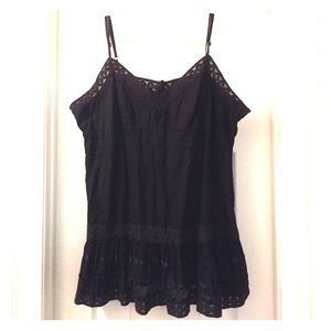 Black spaghetti strap top. Really cute!