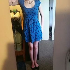 Feather pattern dress