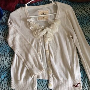 Cream hollister blouse