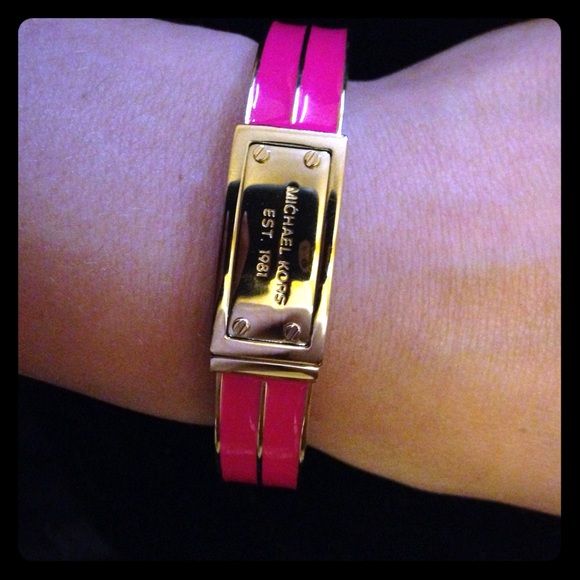 Michael Kors pink metal bracelet